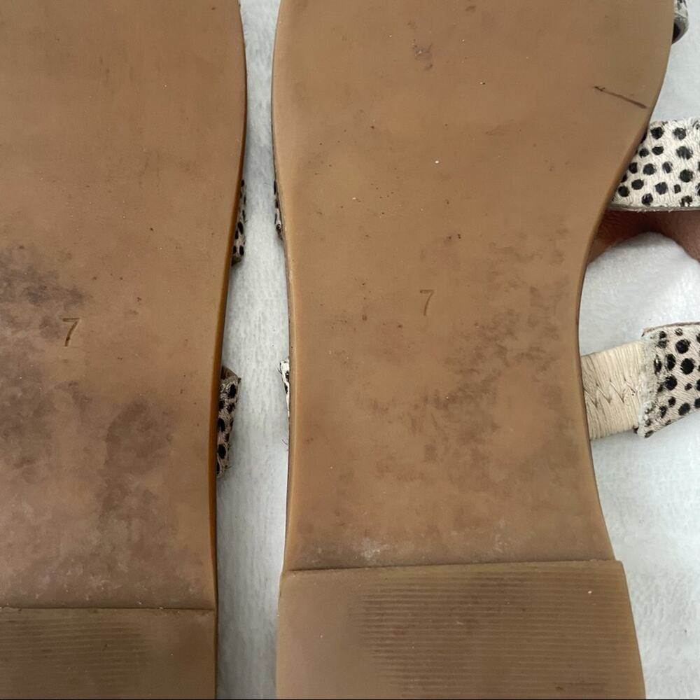 Madewell Llana slide sandal spotted calf hair flat size 7 - Picture 7 of 7